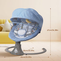 Baby Swing with Bluetooth Remote Control | Baby Swing Chair 5 Levels Electric Baby Swing Cordless | Baby Rocking Chair 12 Lullaby & 3 Timer | 3 Angle Portable Baby Bouncer Swing for Newborn (Blue)