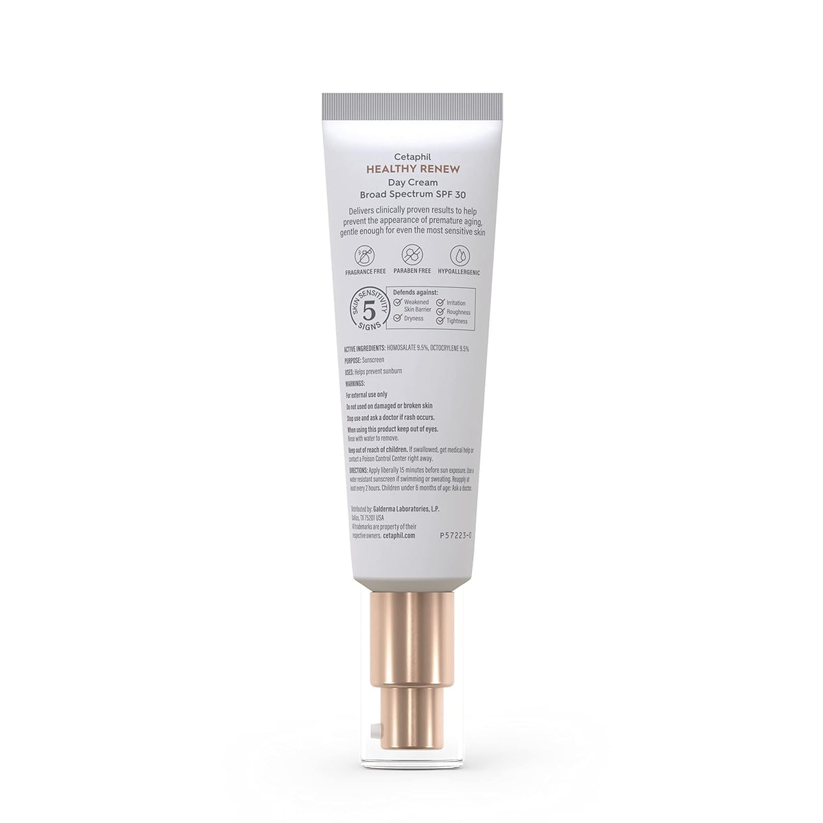 Cetaphil Healthy Renew Day Cream, SPF 30, Anti-Wrinkle, Peptides, 1.7 oz | Daily SPF 30 Sunscreen, Sensitive Skin Safe