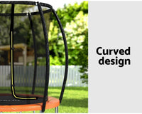 Everfit Trampoline for Kids 6FT Rebounder Round Mini Trampolines Orange