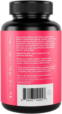 Vital Vitamins Women's Multivitamin Complex with Collagen & Hyaluronic Acid |  60 Capsules