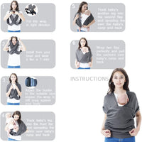 Baby wrap Carrier,Softness Organic Cotton (Beige)