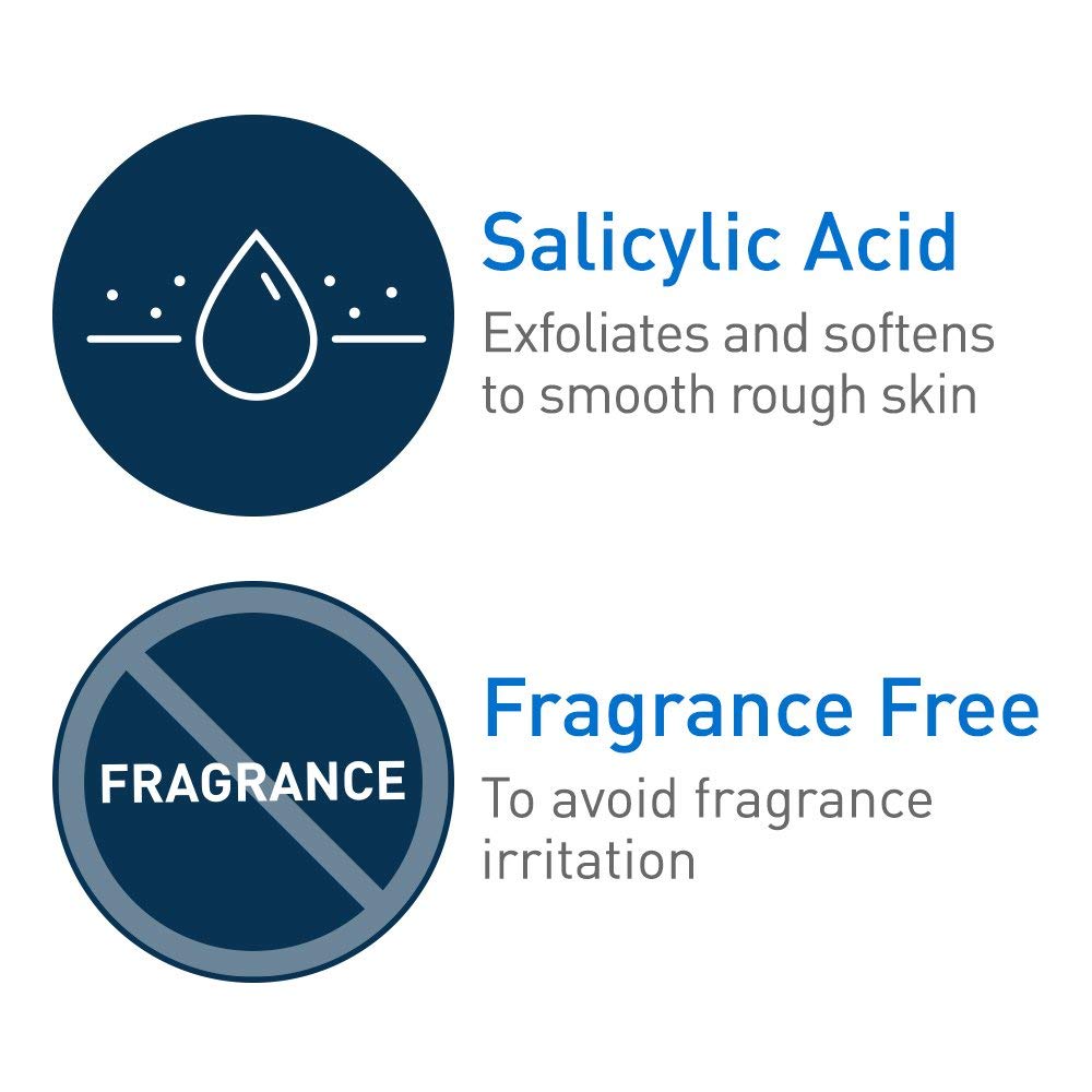 CeraVe Moisturizing Cream with Salicylic Acid, Exfoliating Body Cream with Lactic & Hyaluronic Acid