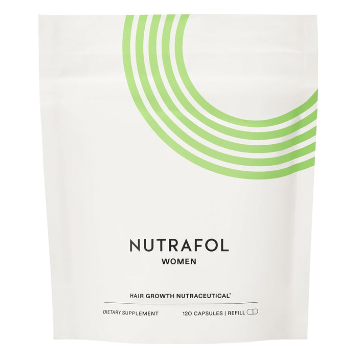 Nutrafol Women's Hair Growth Supplements, for Women Ages 18-44, Clinically Proven Hair Supplement for Visibly Thicker and Stronger Hair, Dermatologist Recommended - 1 Month Supply, 1 Refill Pouch