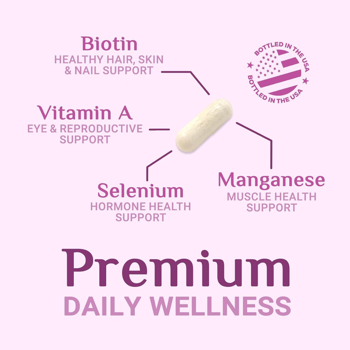 Multivitamin for Women - Once Daily Vitamins for Woman with Biotin, Calcium, Folate, Vitamin - 120 Capsules