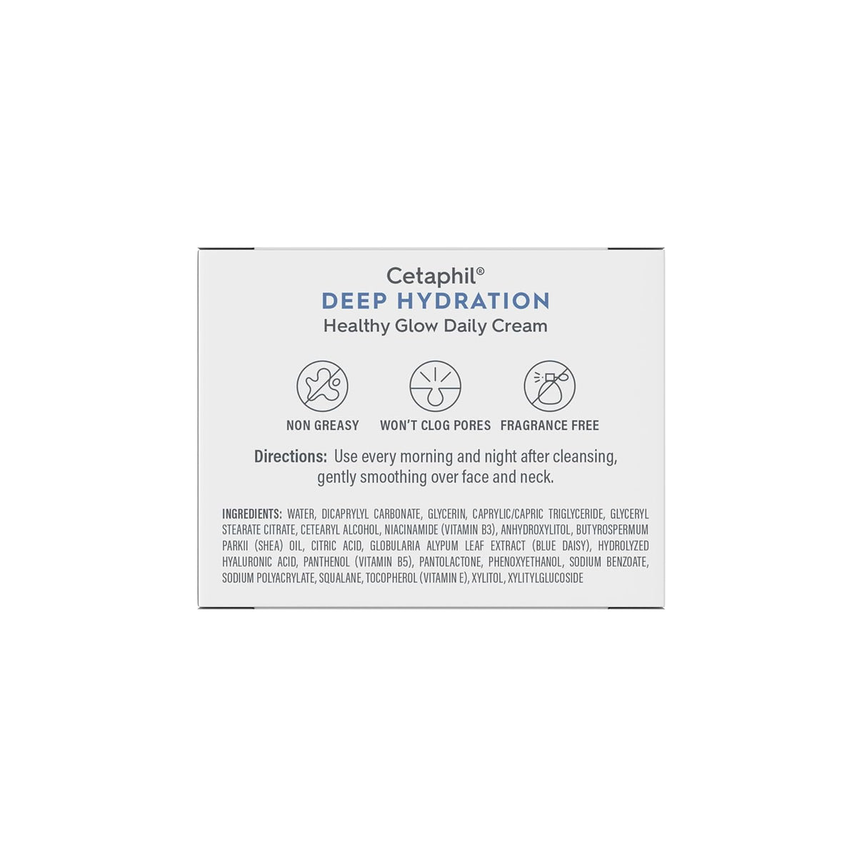 Cetaphil Deep Hydration Healthy Glow Daily Face Cream, 1.7 oz, 48 Hour Dry Skin Face Moisturizer