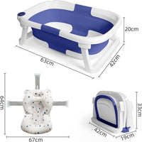 Baby Bath Tub Foldable Bathtub| Blue and White