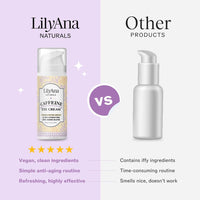 LilyAna Naturals Caffeine Eye Cream with Peptides for Dark Circles, Puffiness, Fine Lines and Wrinkles 1.0 oz