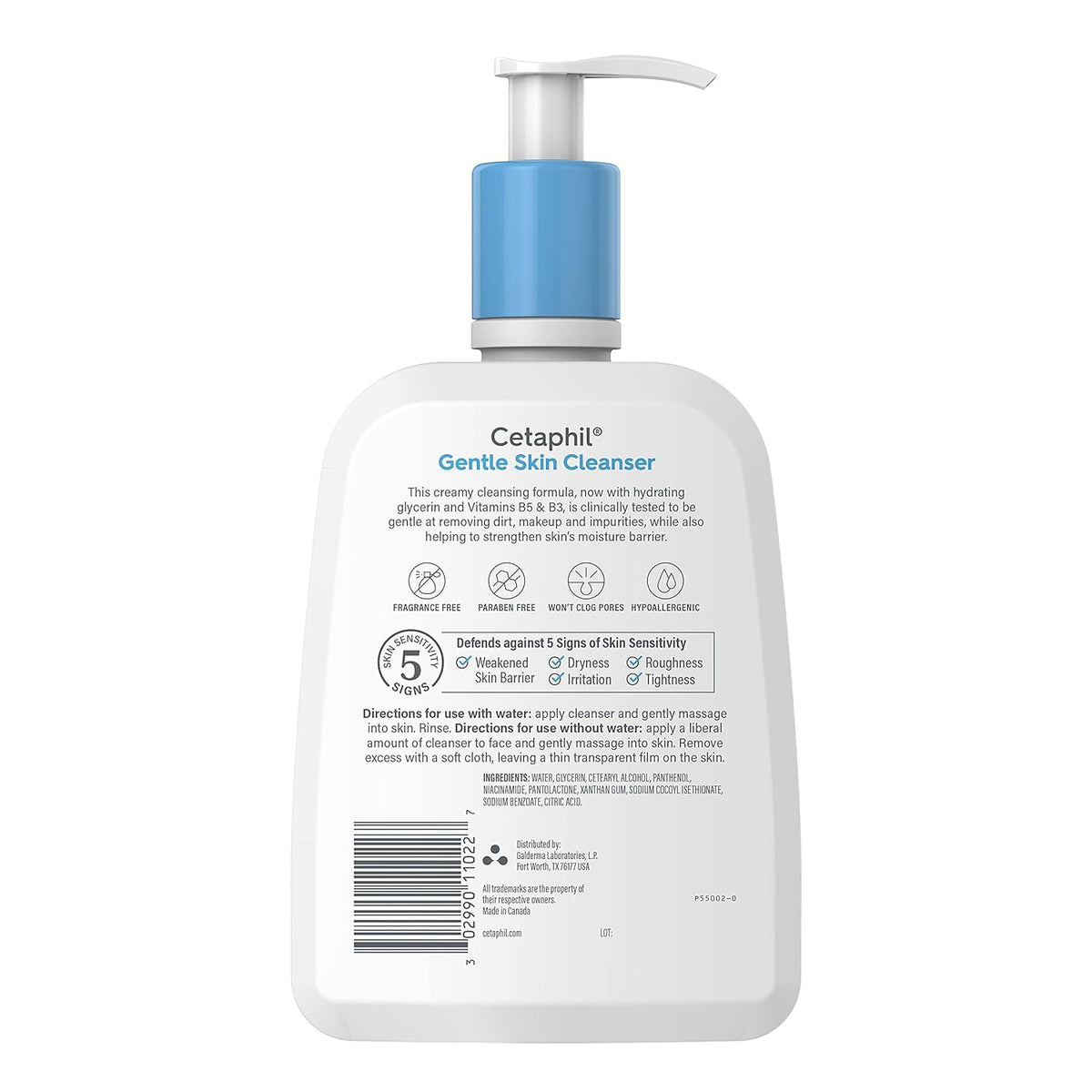 Cetaphil Face Wash, Hydrating Gentle Skin Cleanser for Dry to Normal Sensitive Skin, 16 oz 2 Pack, Fragrance Free, Soap Free and Non-Foaming