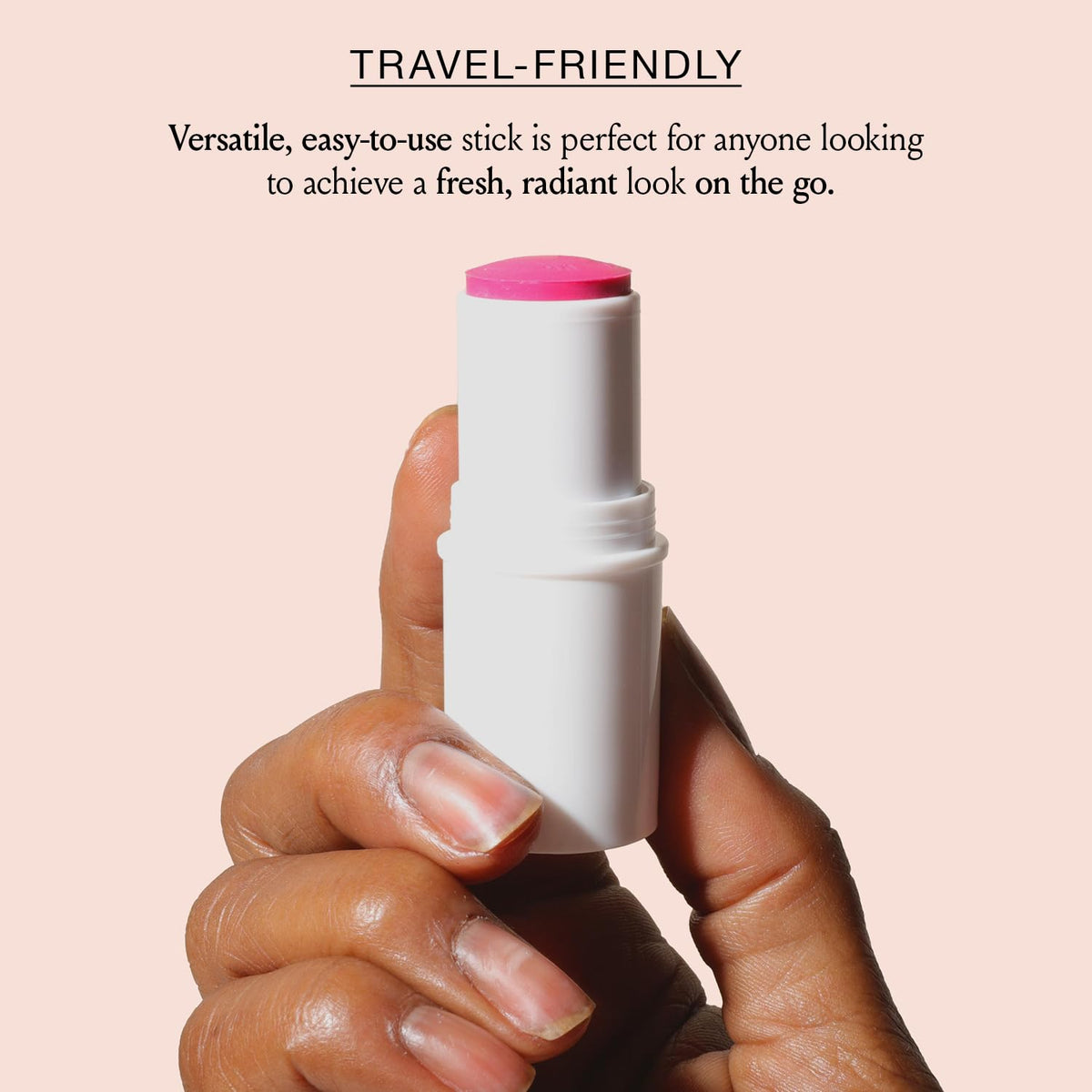 Boomstick Peony Pink ™ - Multistick for Cheeks & Lips - Vegan, Cream Blush Stick & Lipstick -Peony Pink