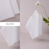 Reyoung, 100% Cotton Facial wipes, (150 Counts) 20 * 20CM Disposable Face Towel Lint Free, Dry Wet Use for Sensitive Skin, Facial Cleansing,Makeup Removing, Surface Cleaning
