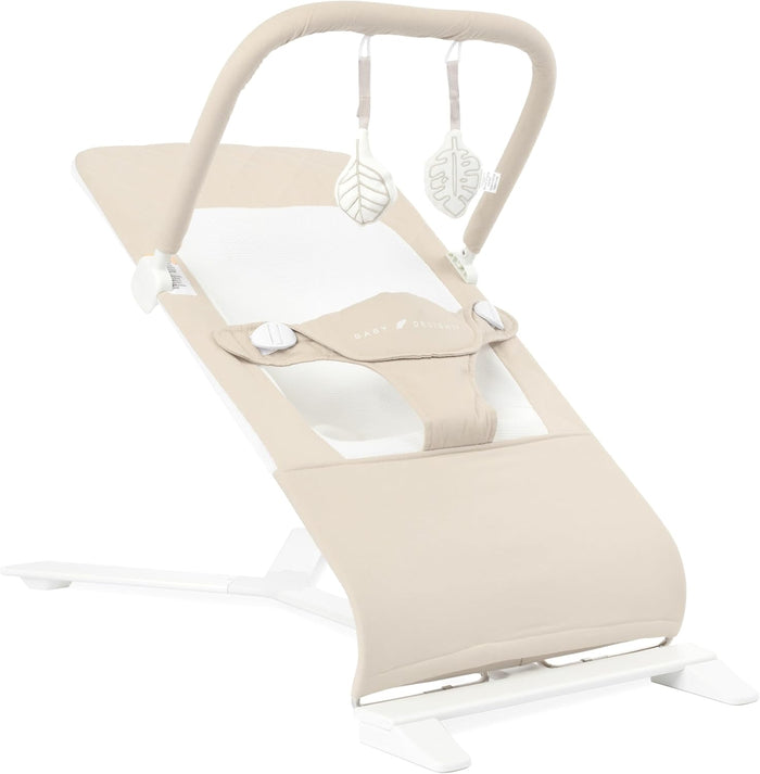 Baby Delight Alpine Deluxe Portable Bouncer, Infant, 0-6 Months, 100% GOTS Certified Cotton Fabric