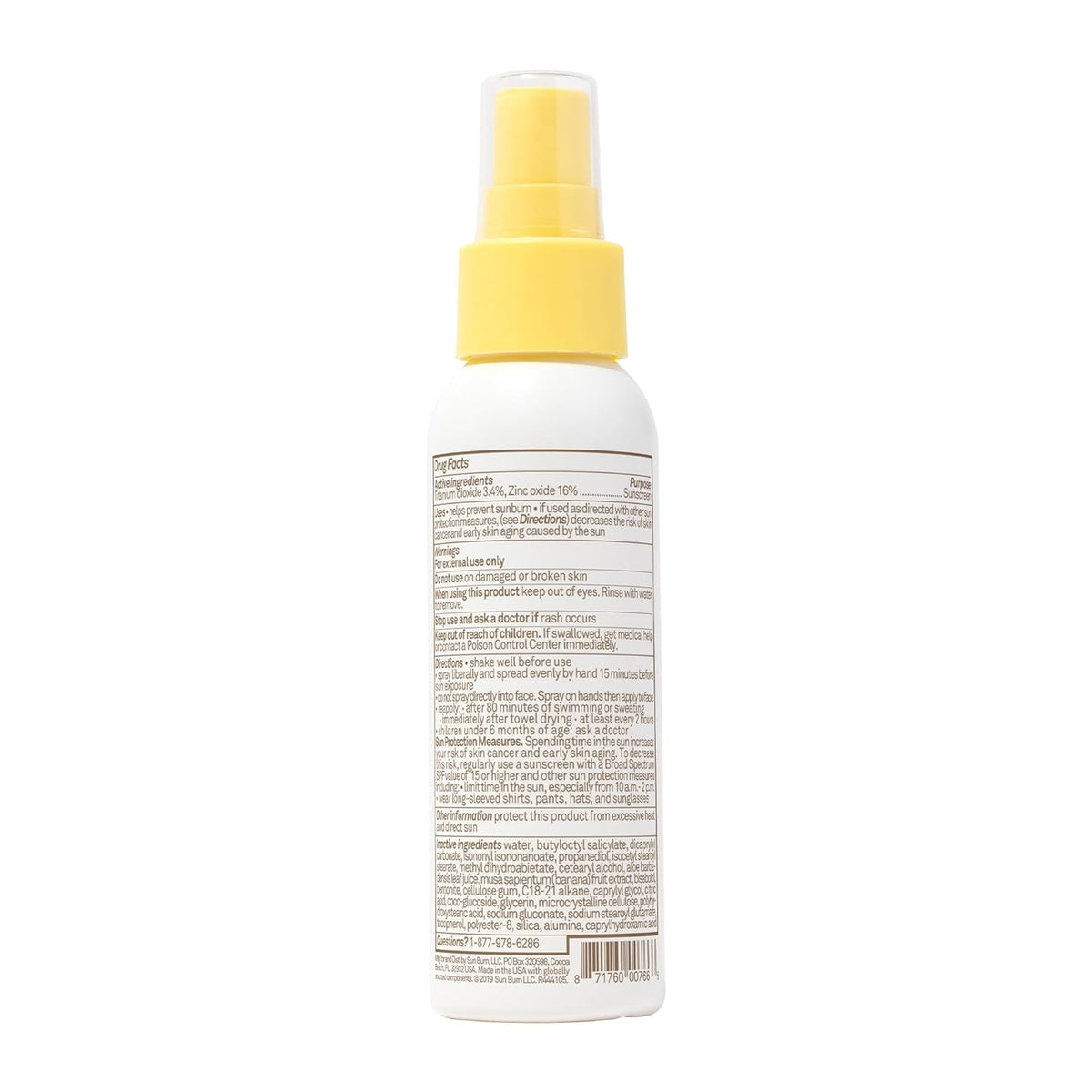 Baby Bum SPF 50 Sunscreen Spray - Mineral UVA/UVB Face and Body Protection for Sensitive Skin - Fragrance Free - Travel Size - 3 oz
