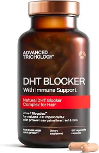 DHT Blocker - Hair Growth Supplement for Genetic Thinning for Men and Women | Guaranteed, Backed by 20 Years of Experience in Hair Loss Treatment Clinics