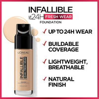 L’Oréal Paris Makeup Infallible Up to 24 Hour Fresh Wear Foundation, Golden Beige, 1 fl; Ounce (Pack of 2)
