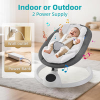 Electric Baby Swing Chair from Birth, Bluetooth Bouncer with 5 Swing Speed, 3-Stage Timer