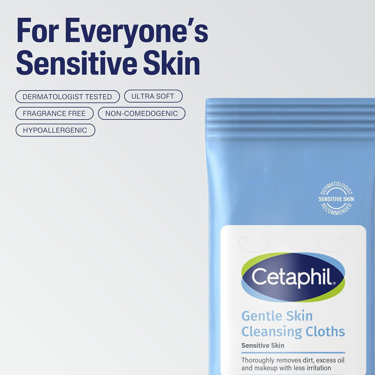Cetaphil Face And Body Wipes, Gentle Skin Cleansing Cloths, For Dry, Sensitive Skin,(Pack of 12)