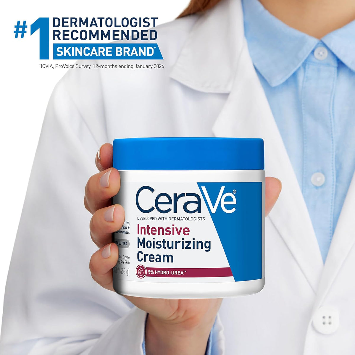 CeraVe Intensive Moisturizing Cream, Body Moisturizer With Shea Butter, 72H Hydration + Skin Barrier Repair