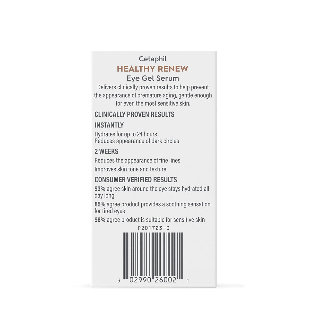 Cetaphil Healthy Renew Hydrating Eye Gel Serum 0.5 Oz, 24Hr Under Eye Cream for Anti Aging