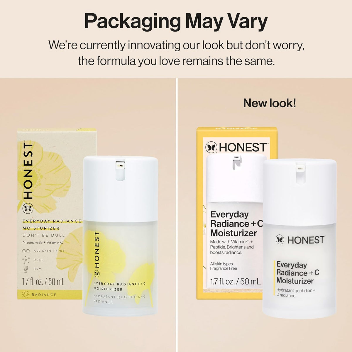 Honest Beauty Everyday Radiance Vitamin C Moisturizer | Improves Skin Tone | Vitamin C, Niacinamide, Pearl | EWG Verified, Vegan + Cruelty Free | 1.7 fl oz