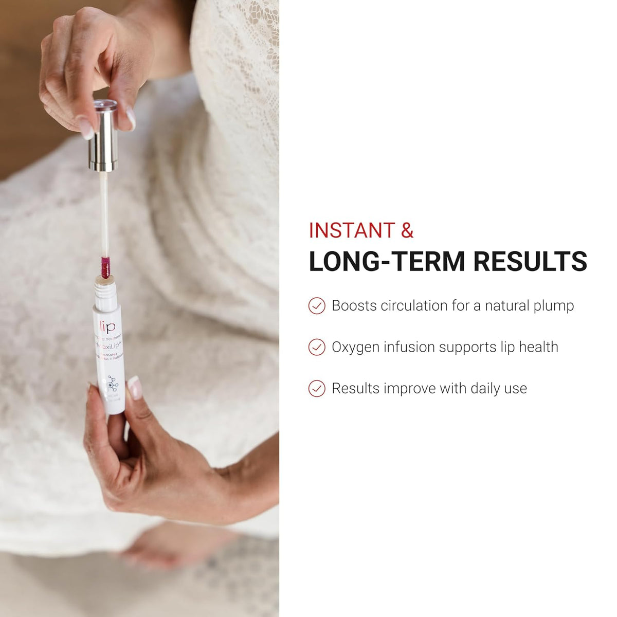 LifeCell Lip Plumping Treatment – Glossy Balm with MaxiLip Peptides for Fuller