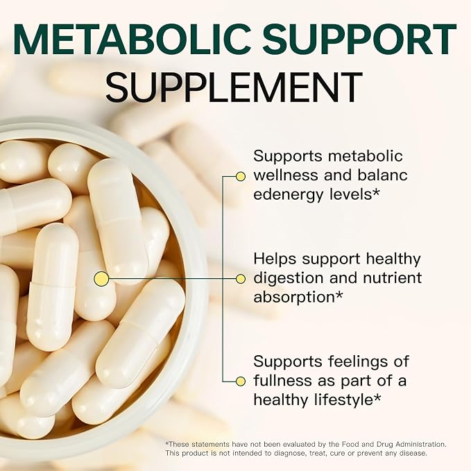 GLP-1 Supplement for Women and Men, Hunger & Metabolism Support-90 Capsules