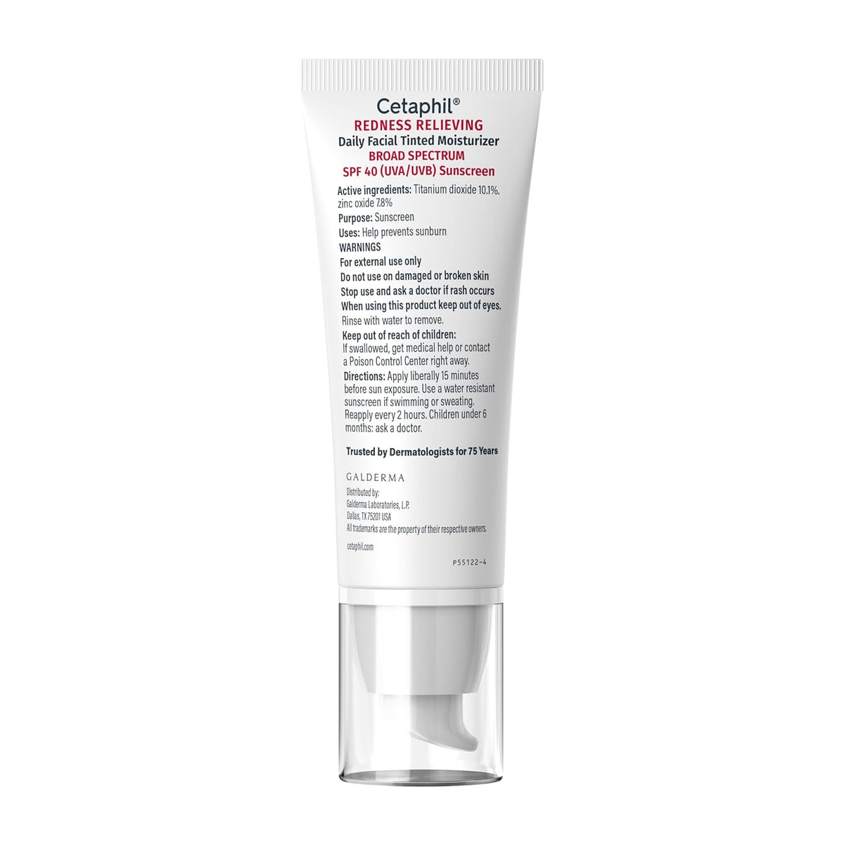 CETAPHIL Redness Relieving Daily Facial Moisturizer SPF 40, 1.7 fl oz, Broad spectrum Sunscreen, Neutral Tint, For Redness-Prone Skin