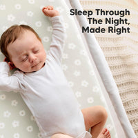 2-Pack Organic Bassinet Sheets for Girls, Boys - 100% Cotton Bassinet Mattress Sheets(Meadow)