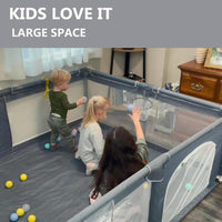 Extra Large Baby Playpen with Mat, ManKami 200 * 180cm