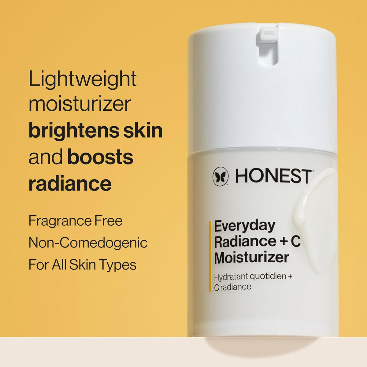 Honest Beauty Everyday Radiance Vitamin C Moisturizer | Improves Skin Tone | Vitamin C, Niacinamide, Pearl | EWG Verified, Vegan + Cruelty Free | 1.7 fl oz