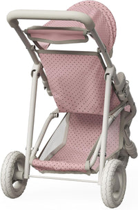 Olivia's Little World Polka Dot Princess Baby Doll Jogging Stroller, Pink/Gray