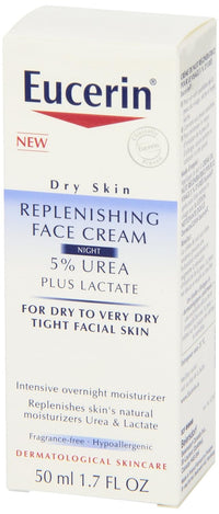 Eucerin Replenishing Skin Relief Face Cream (with 5% Urea) (50ml, Dermatalogical Skincare, Fragrance Free) by Eucerin