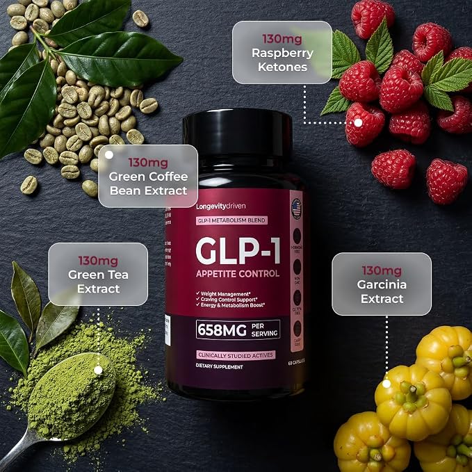 GLP-1 for Weight Loss & Appetite Control, 60 Capsules