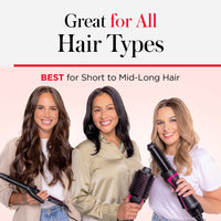 REVLON One-Step Volumizer Hair Dryer and Styler, for Less Frizz, More Shine, and Reduced Heat Damage for Salon Style Round Brush for Blowout, Black