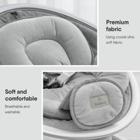 BabyBond Baby Swings for Infants, Bluetooth Infant Swing with Music Speaker, 3 Seat Positions, 5 Point Harness Belt, 5 Speeds (Silver)
