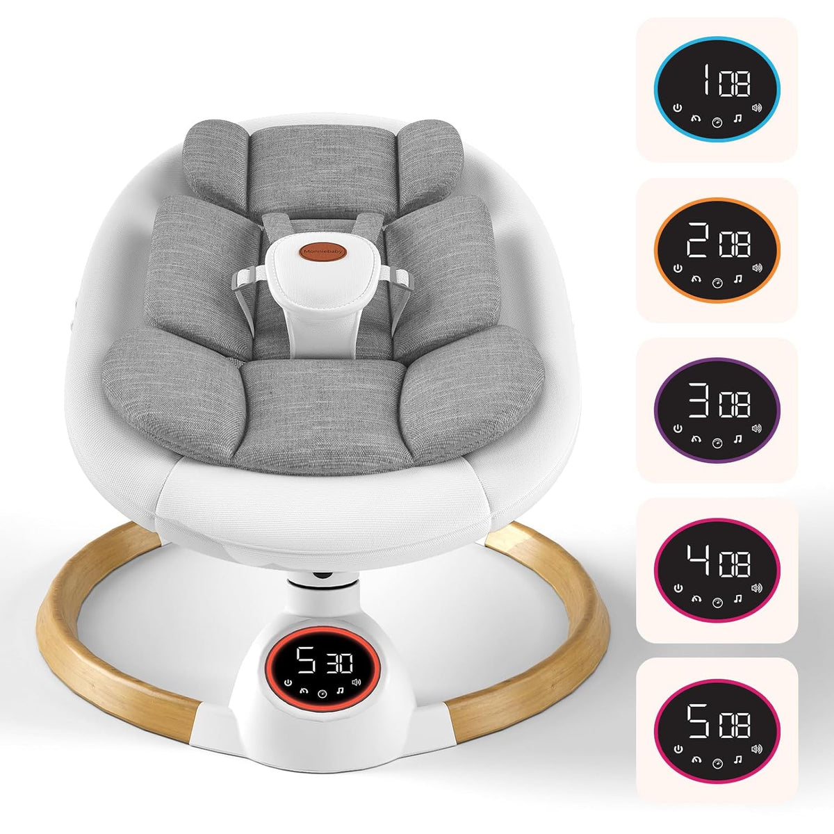 Baby Swings for Infants, Electric Baby Swing with 5 Speeds and Preset Lullabies, USA Product