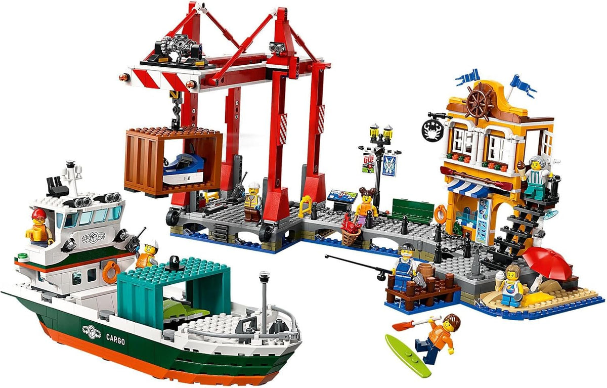 LEGO® City Seaside Harbour with Cargo Ship 60422 Toy
