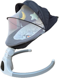 Bliss Gifts & Homewares Electric Baby Swing Seat I Portable Infant Swing with App & Bluetooth, Lullabies, 5 Point Harness, 5 Way Speeds and Remote Control I for Baby Boy Girl Infants Toddler (Black)