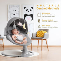 Baby Swing with Bluetooth Remote Control | Baby Swing Chair 5 Levels