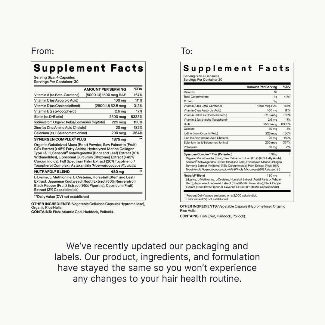 Nutrafol Women's Balance Hair Growth Supplement and Hair Serum, Ages 45,1.7 Fl Oz Bottle