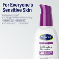 Cetaphil DermaControl Oil Absorbing Moisturizer with SPF 30, For Sensitive, Oily Skin, 4 Fl oz, Absorbs Oil, Reduces Shine, Hydrates, Protects, No Added Fragrance |