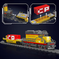 Mould King 12027 EMD SD40-2 Diesel Locomotive Train Model, 1170 Pieces Rail Train with Motor, Remote Controlled Building Block Kit for Kids/Adult Collections Enthusiasts