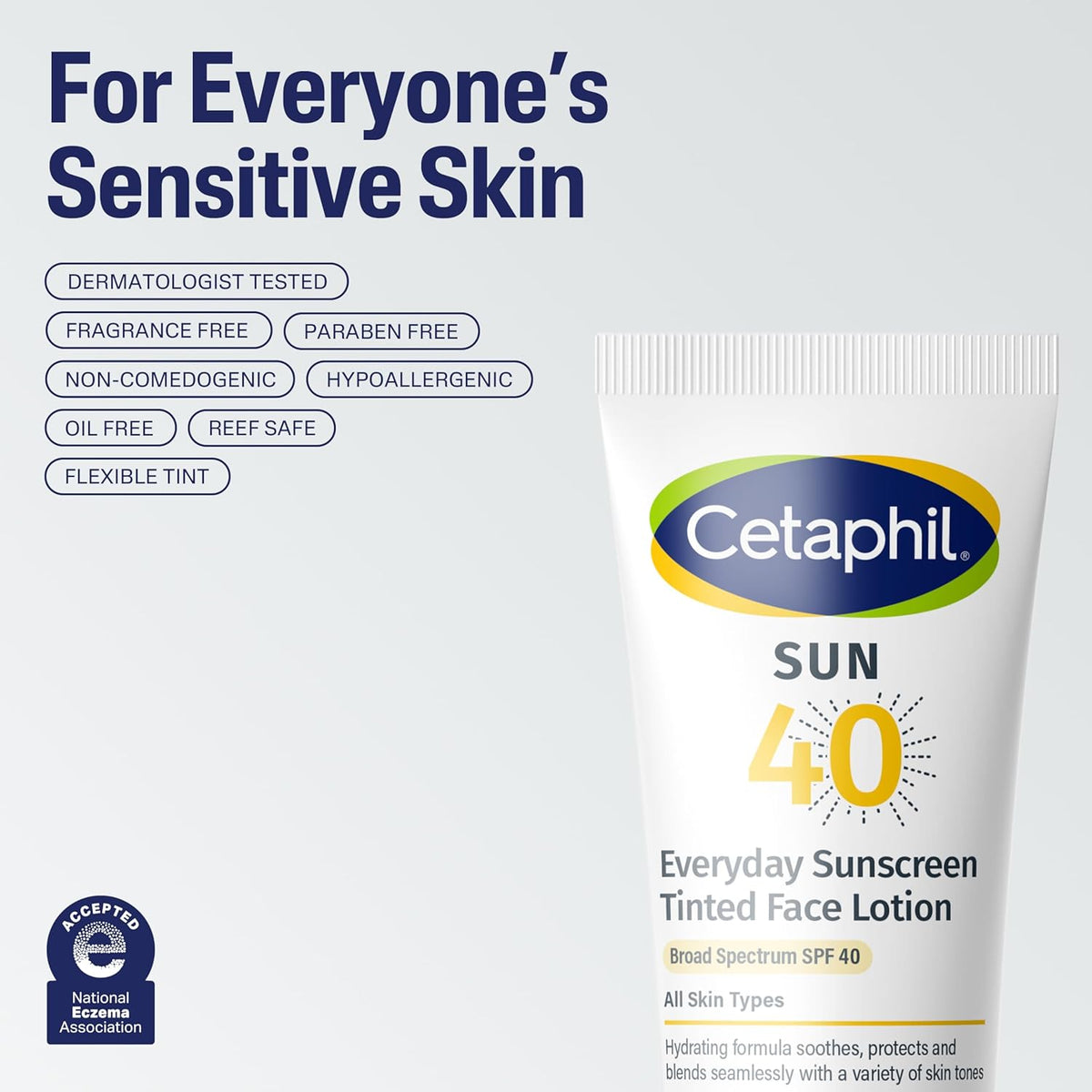 Cetaphil Tinted Mineral Face Sunscreen, SPF 40, Sensitive Skin, 1.7 fl oz |