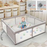 Gdaytao Large Baby Play Pen 200x180cm - Premium Oxford Fabric Playpen with 50 Pit Balls (6M-3Y)