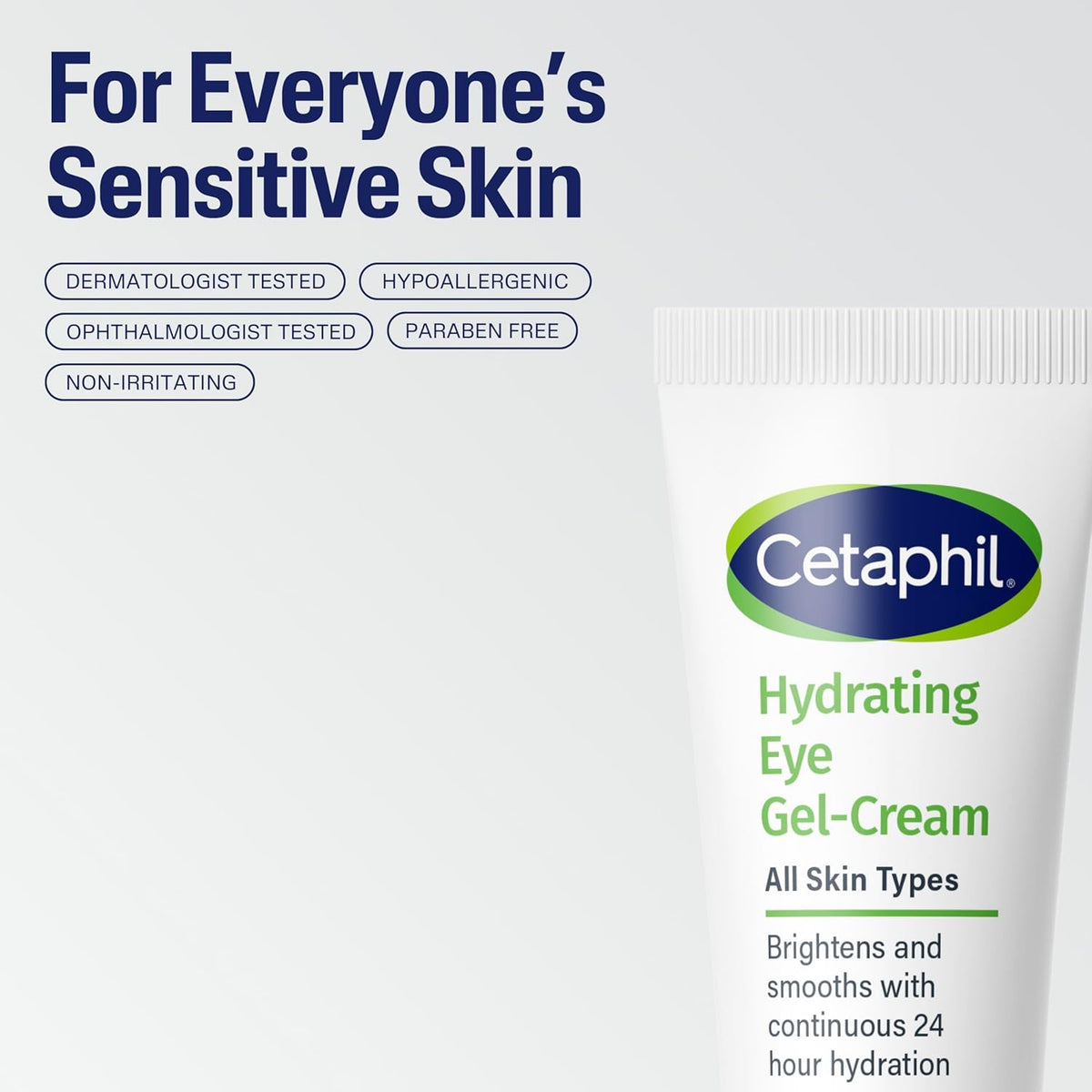 Cetaphil Hydrating Eye Gel-Cream, With Hyaluronic Acid, 0.5 Fl oz