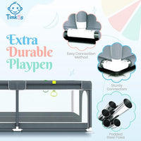 Baby Playpen with Mat 180×150cm, Baby Play Pen Extra-Large Playpens