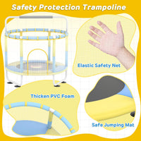 Advwin Kids Trampoline, Indoor Outdoor Rebounder w/Safety Enclosure Net
