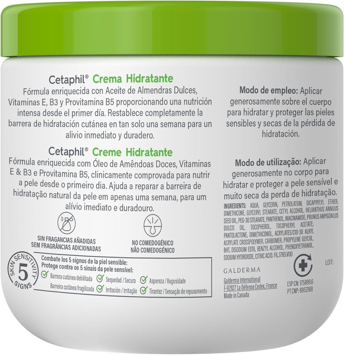 Cetaphil Face & Body Moisturizer, Hydrating Moisturizing Cream for Dry to Very Dry, Sensitive Skin, NEW 16 oz,Non-Greasy