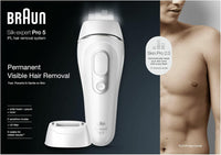 Braun IPL Silk·expert Pro 5 Home Hair Removal with Storage Bag, Gillette Razor, 2 Attachments, PL5145 Visit the Braun Store