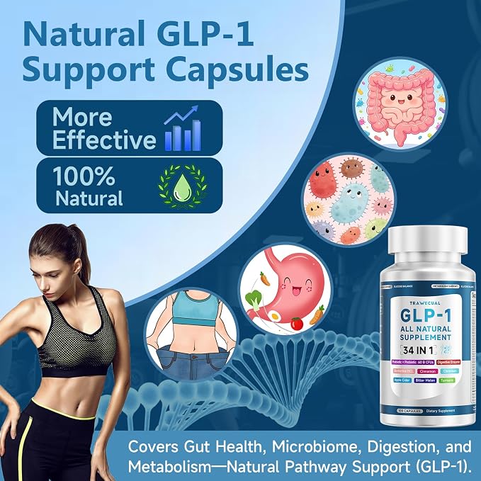 GLP-1 Supplement, 34-in-1 Formula to Support Healthy GLP1 Levels