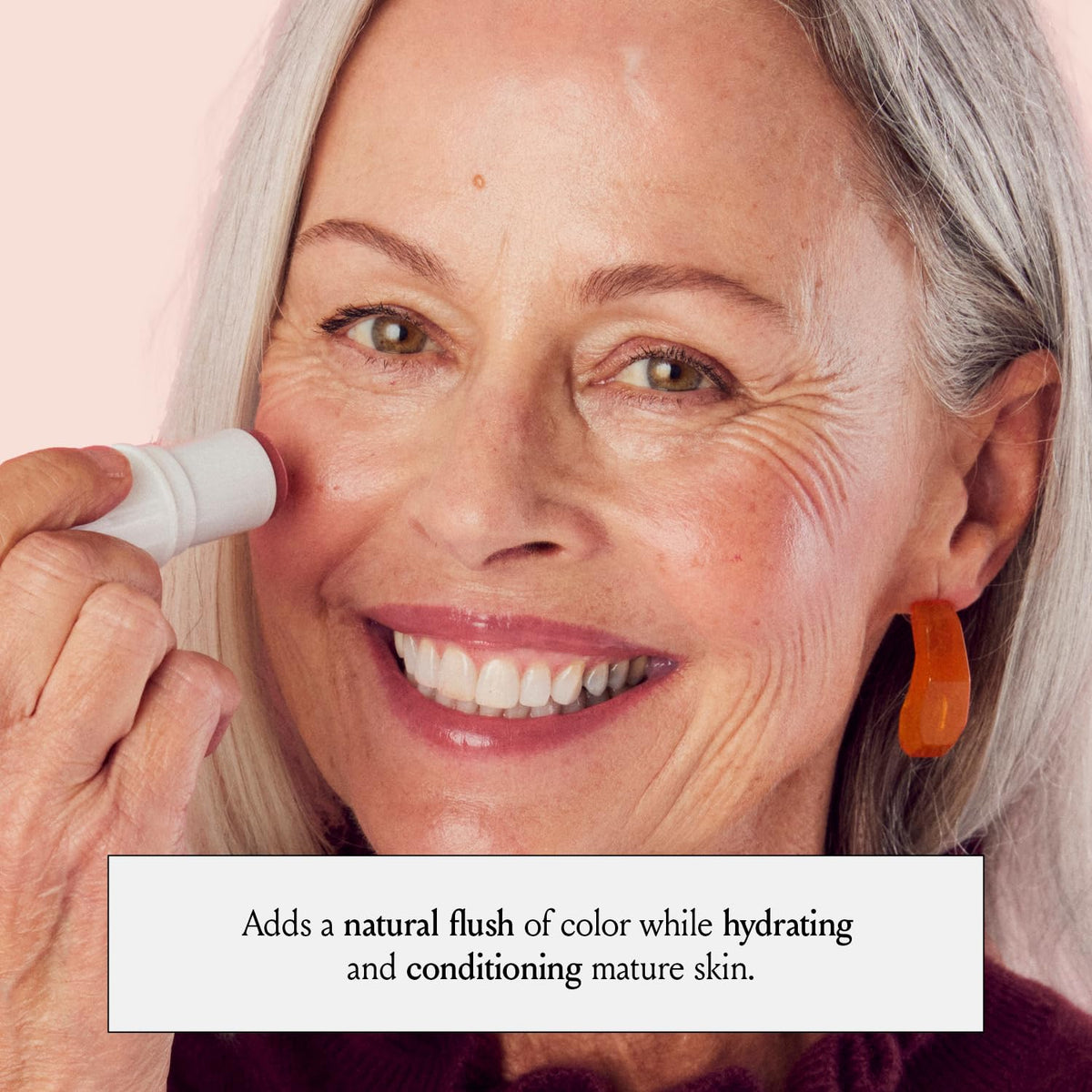 Boomstick Rose Nude ® All-in-One Cream Blush for Cheeks, Eyes & Lips, Long-Wearing, Blendable Makeup Blush Stick for Mature Skin, Cruelty-Free Lip Cheek Tint with Skincare Benefits-Rose Nude